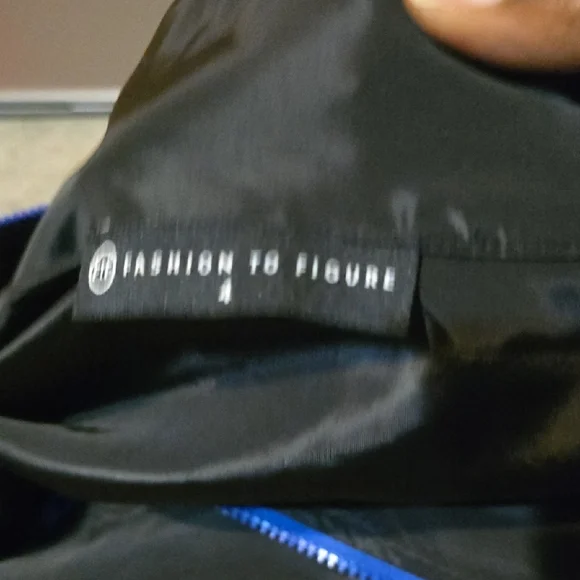 Fashion to Figure Black and Blue Utility Dress - Picture 3 of 3